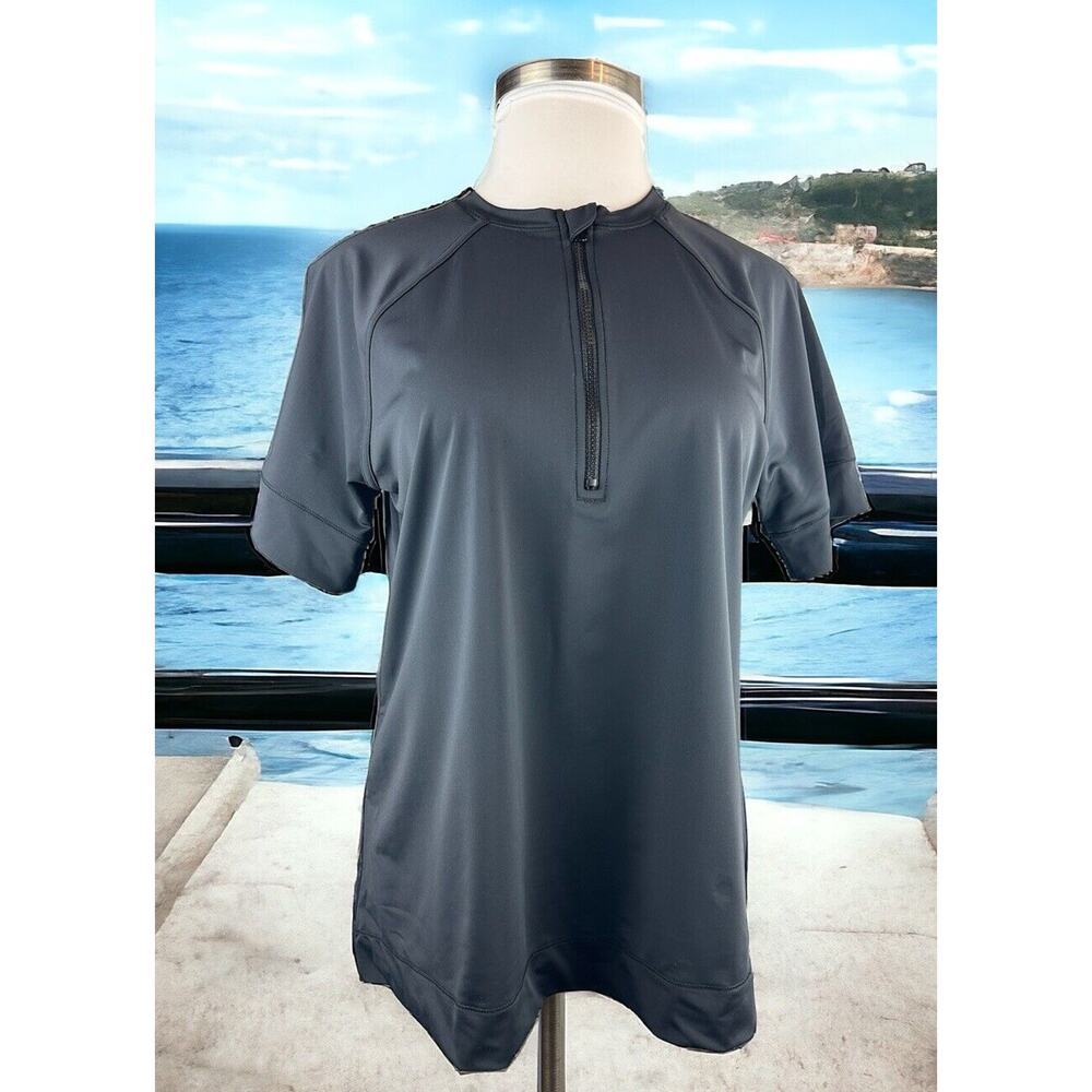 NWT Swim By Cacique Lane Bryant Rashguard Top Quarter Zip BLK Plus Size 18/20 1X - Picture 11 of 11